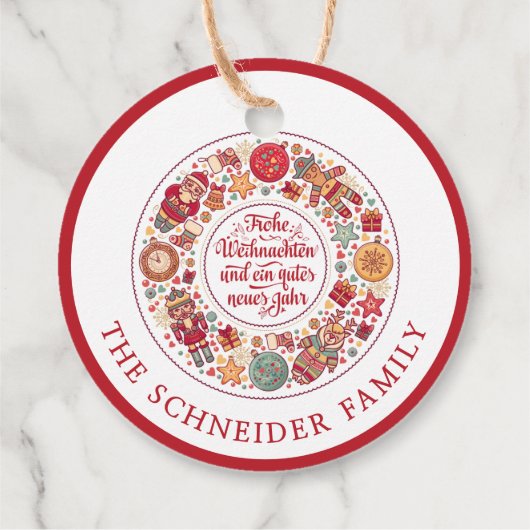 Frohe Weihnachten Geschenkanhänger (Rückseite)