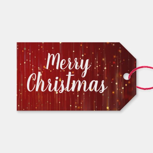Frohe Weihnachten Geschenkanhänger (Vorderseite (Horizontal))