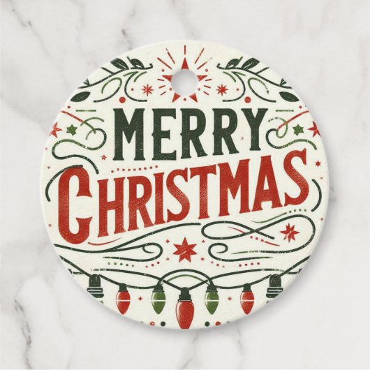 Frohe Weihnachten Geschenkanhänger (Vorderseite)