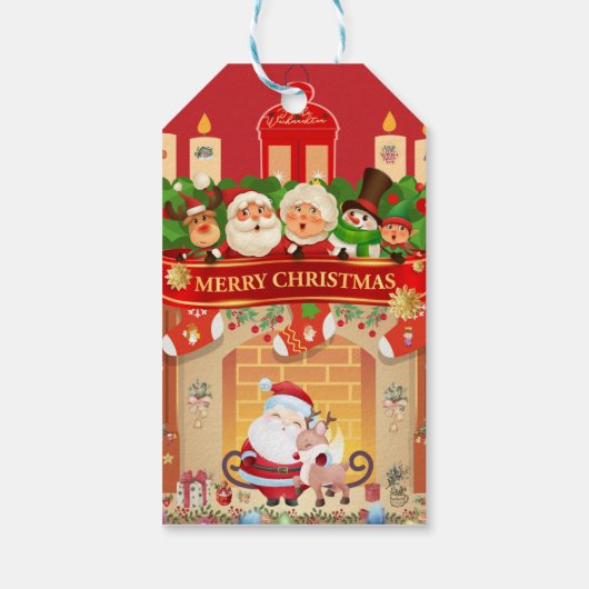 Frohe Weihnachten Geschenkanhänger (Rückseite)