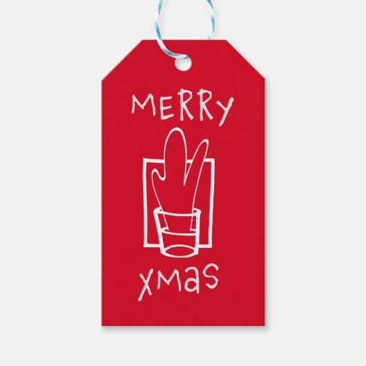 Frohe Weihnachten Geschenkanhänger (Vorderseite)