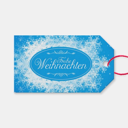 Frohe Weihnachten Geschenkanhänger (Vorderseite (Horizontal))