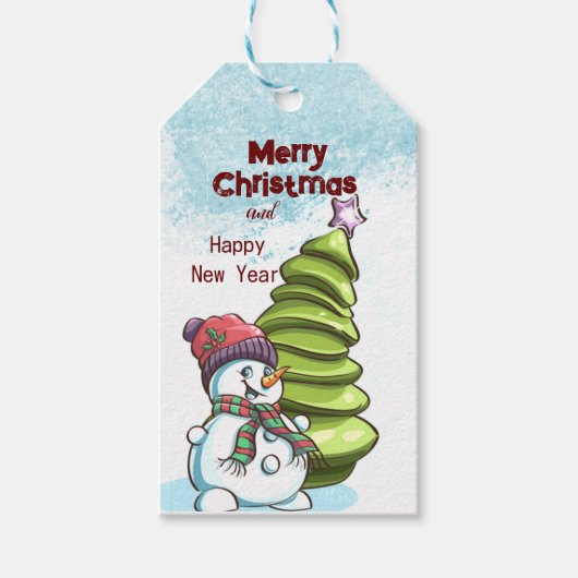 Frohe Weihnachten Geschenkanhänger (Vorderseite)