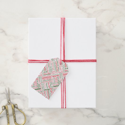 Frohe Weihnachten! Geschenkanhänger (Mit Garn)