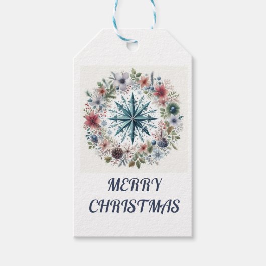 Frohe Weihnachten Geschenkanhänger (Vorderseite)