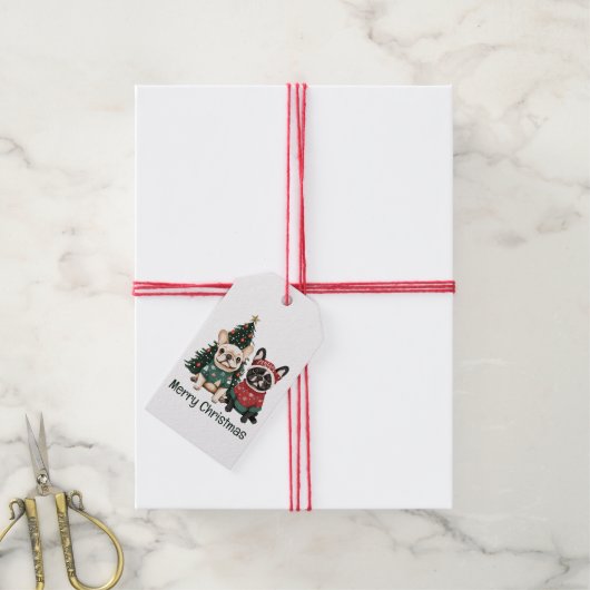 Frohe Weihnachten Geschenkanhänger (Mit Garn)