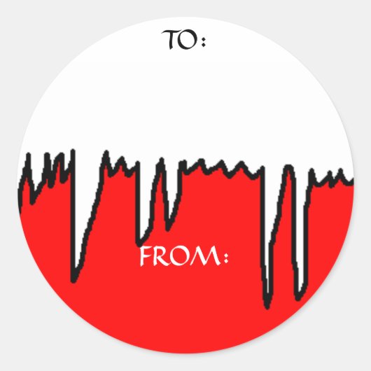 Frohe Weihnachten! -Geschenkanhänger Runder Aufkleber (Vorderseite)