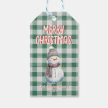 Frohe Weihnachten-Geschenkanhänger | Süßer Schneem