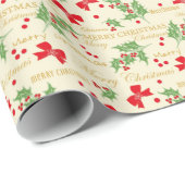 frohe Weihnachten Geschenkpapier (Rolleneckpunkt)