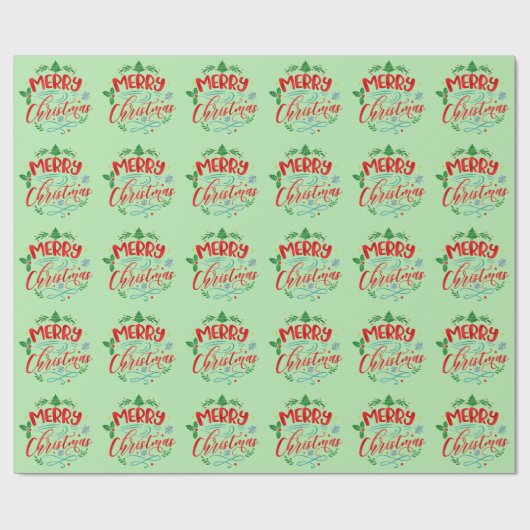 Frohe Weihnachten Geschenkpapier (Flach)