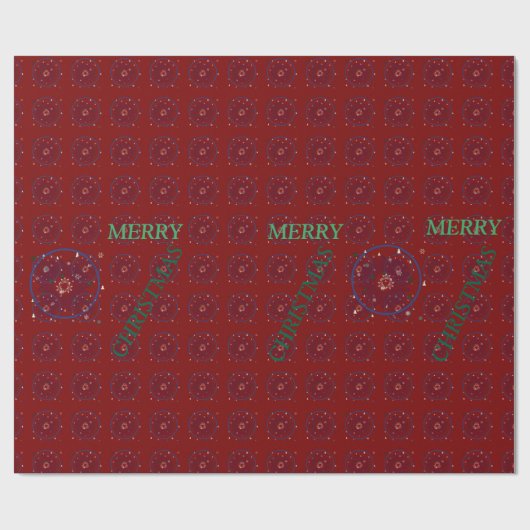 Frohe Weihnachten Geschenkpapier (Flach)