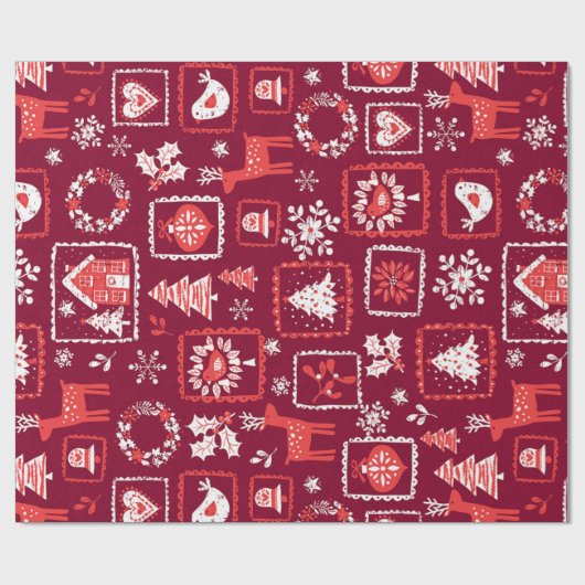 Frohe Weihnachten Geschenkpapier (Flach)