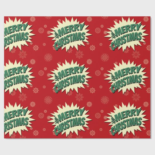 Frohe Weihnachten Geschenkpapier (Flach)