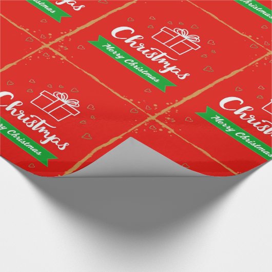 Frohe Weihnachten Geschenkpapier (Ecke)