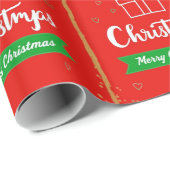 Frohe Weihnachten Geschenkpapier (Rolleneckpunkt)