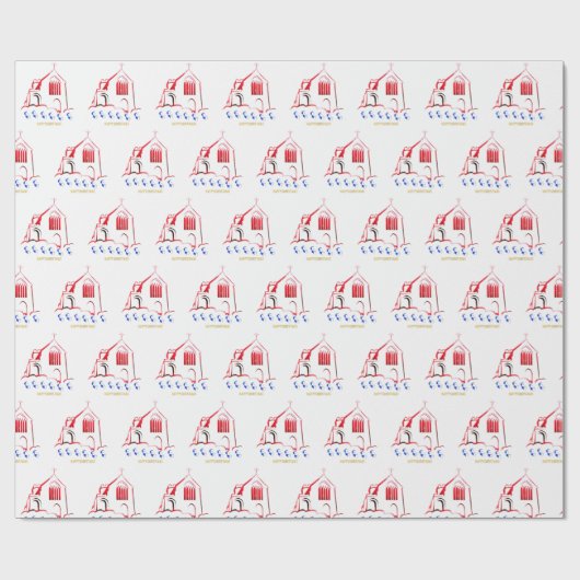 Frohe Weihnachten Geschenkpapier (Flach)