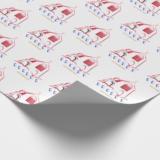 Frohe Weihnachten Geschenkpapier (Ecke)