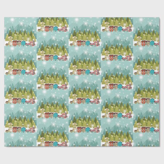 Frohe Weihnachten Geschenkpapier (Flach)