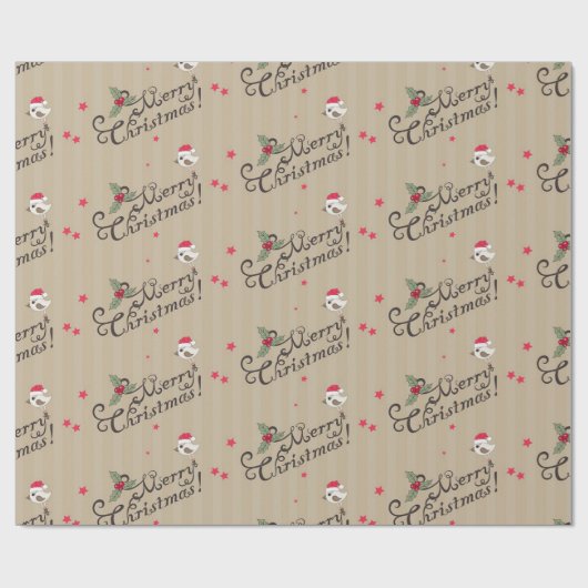 Frohe Weihnachten Geschenkpapier (Flach)