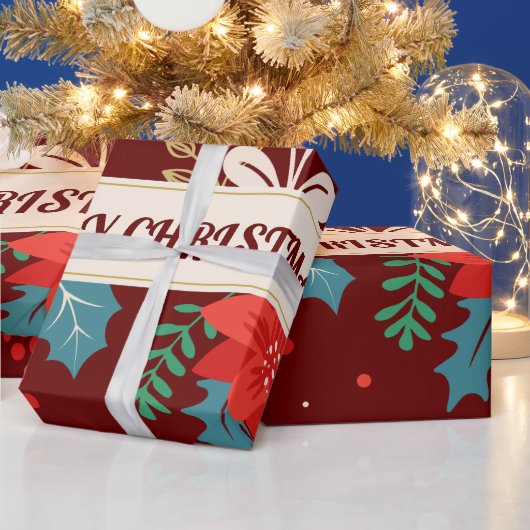 Frohe Weihnachten Geschenkpapier (Feiertage)