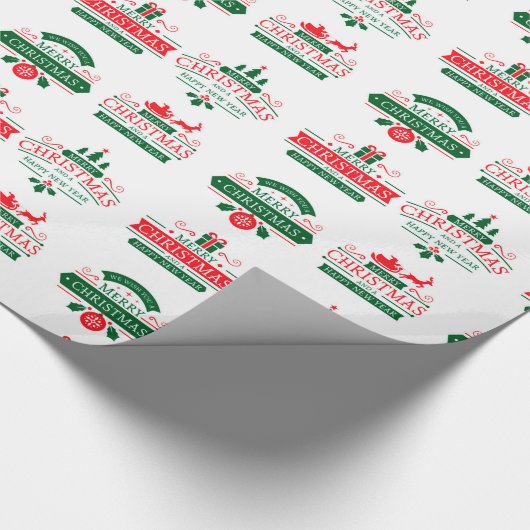 Frohe Weihnachten Geschenkpapier (Ecke)
