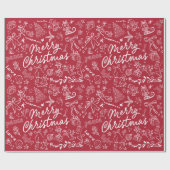 Frohe Weihnachten Geschenkpapier (Flach)