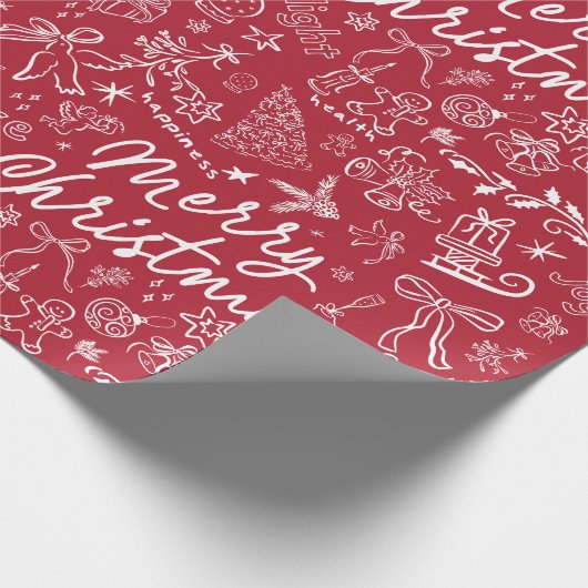 Frohe Weihnachten Geschenkpapier (Ecke)