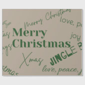 Frohe Weihnachten Geschenkpapier (Flach)