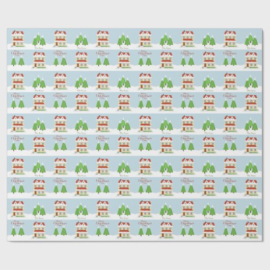 Frohe Weihnachten Geschenkpapier (Flach)