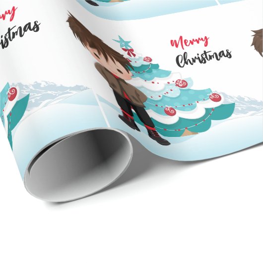 Frohe Weihnachten Geschenkpapier (Rolleneckpunkt)