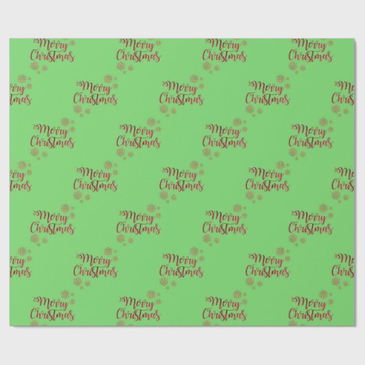 "Frohe Weihnachten" Geschenkpapier (Flach)