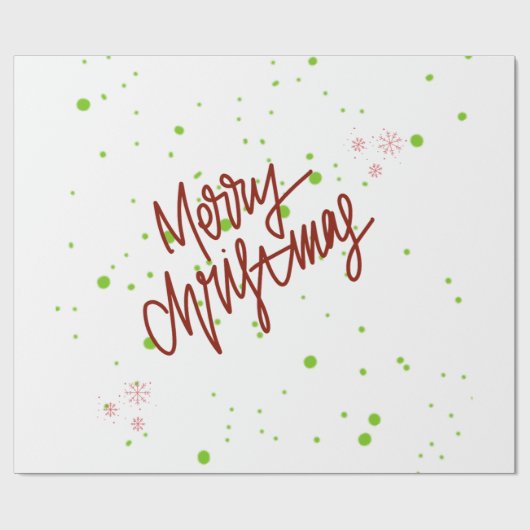 Frohe Weihnachten Geschenkpapier (Flach)