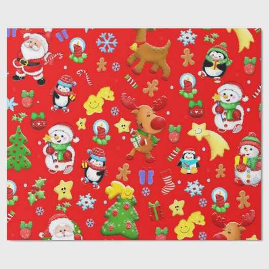 Frohe Weihnachten Geschenkpapier (Flach)