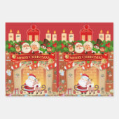 Frohe Weihnachten Geschenkpapier Set (Vorderseite)