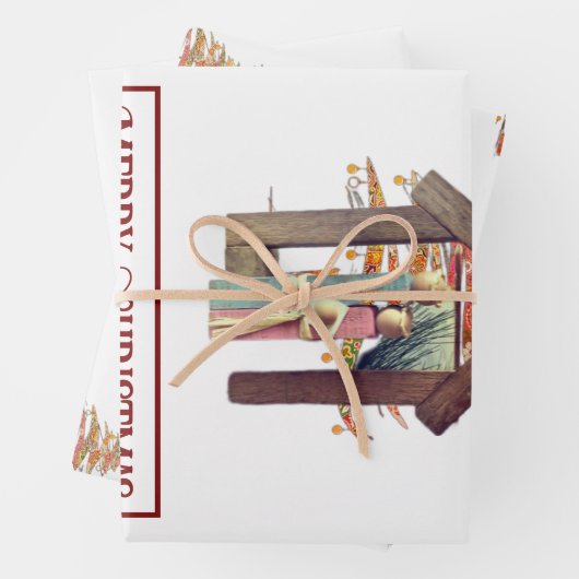 Frohe Weihnachten! Geschenkpapier Set (Beispiel)