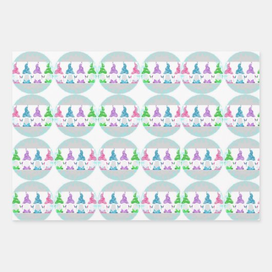 Frohe Weihnachten Geschenkpapier Set (Vorderseite)