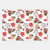 Frohe Weihnachten Geschenkpapier Set (Vorderseite)