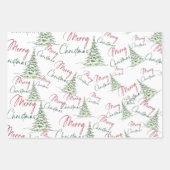 Frohe Weihnachten Geschenkpapier Set (Vorderseite)