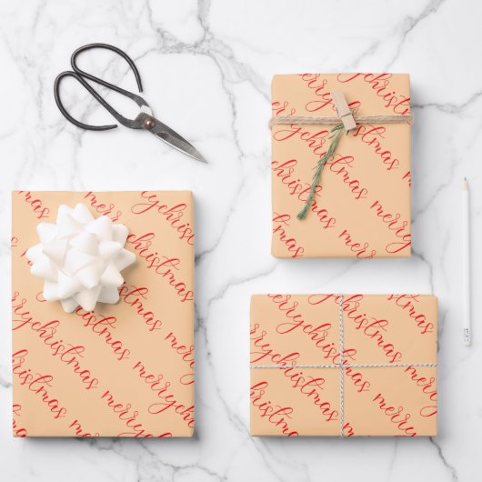 Frohe Weihnachten  Geschenkpapier Set (Vorderseite)