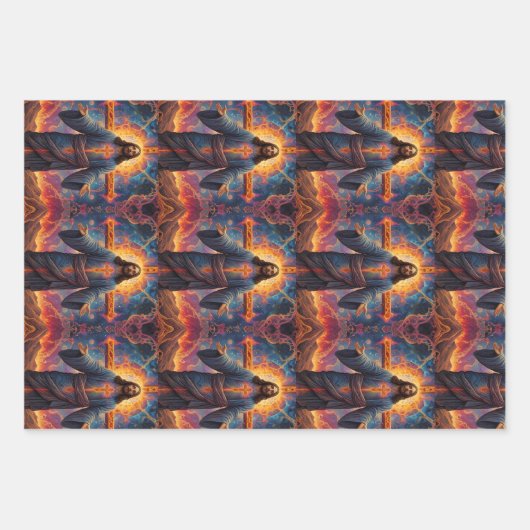 Frohe Weihnachten Geschenkpapier Set (Vorderseite)