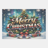 Frohe Weihnachten Geschenkpapier Set (Vorderseite 2)