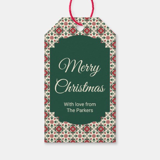 Frohe Weihnachten | Geschenktasten für benutzerdef Geschenkanhänger (Vorderseite)