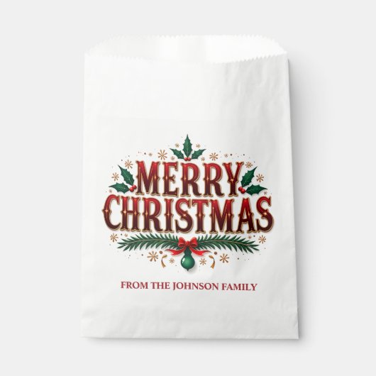 Frohe Weihnachten Geschenktütchen (Vorderseite)