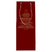 Frohe Weihnachten Geschenktüte Für Weinflaschen (Rückseite)