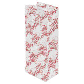 Frohe Weihnachten Geschenktüte Für Weinflaschen (Rückseite Schrägansicht)