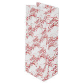 Frohe Weihnachten Geschenktüte Für Weinflaschen (Vorderseite Schrägansicht)