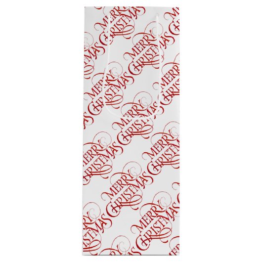 Frohe Weihnachten Geschenktüte Für Weinflaschen (Vorderseite)
