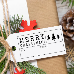 Frohe Weihnachten Geschenkverpackungsanhänger Gummistempel
