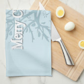 Frohe Weihnachten! Geschirrtuch (Viertel Falte)