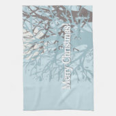 Frohe Weihnachten! Geschirrtuch (Vertikal)